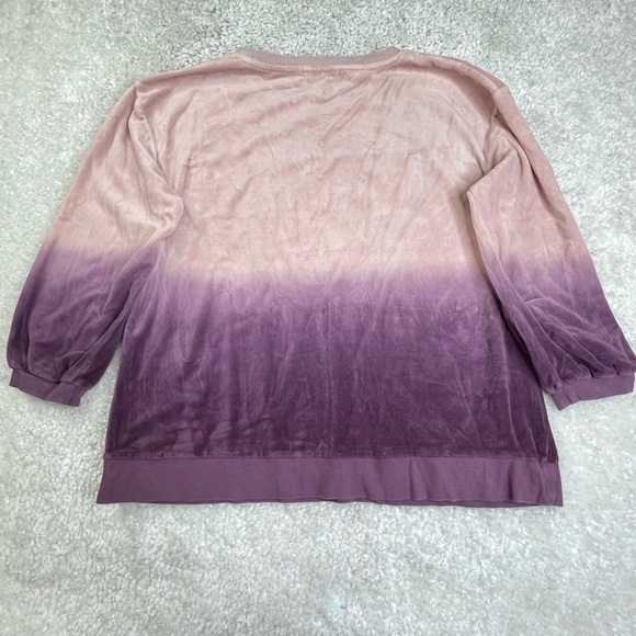 Matilda Jane Just Imagine Dip Dye Velour Sweater Top romantic soft comfy Large - Picture 3 of 9